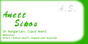 anett sipos business card